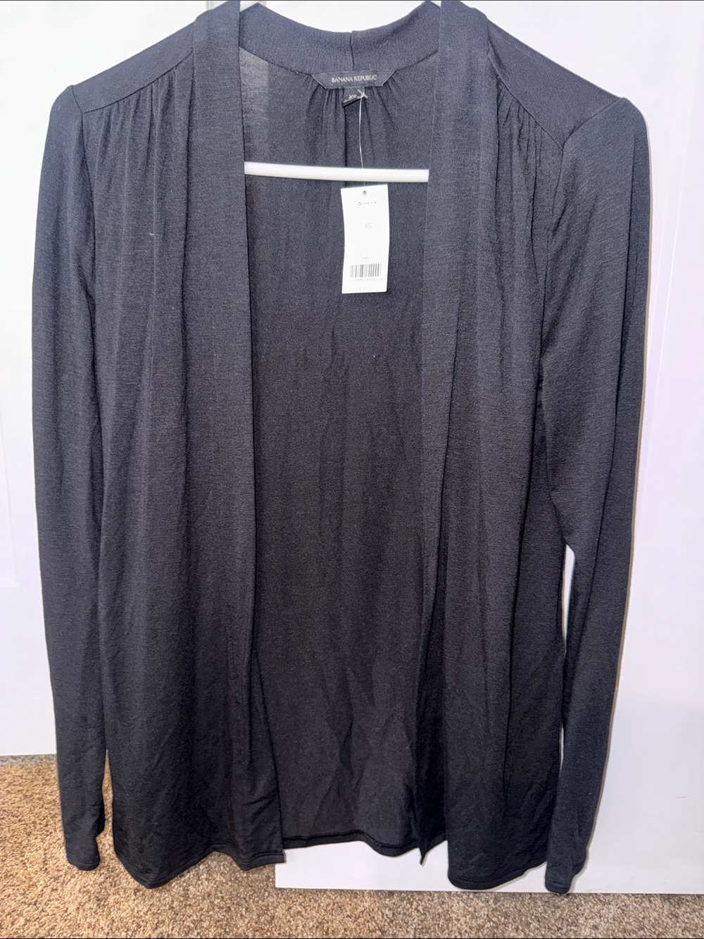 Banana Republic Black Open-Front Lightweight Cardigan